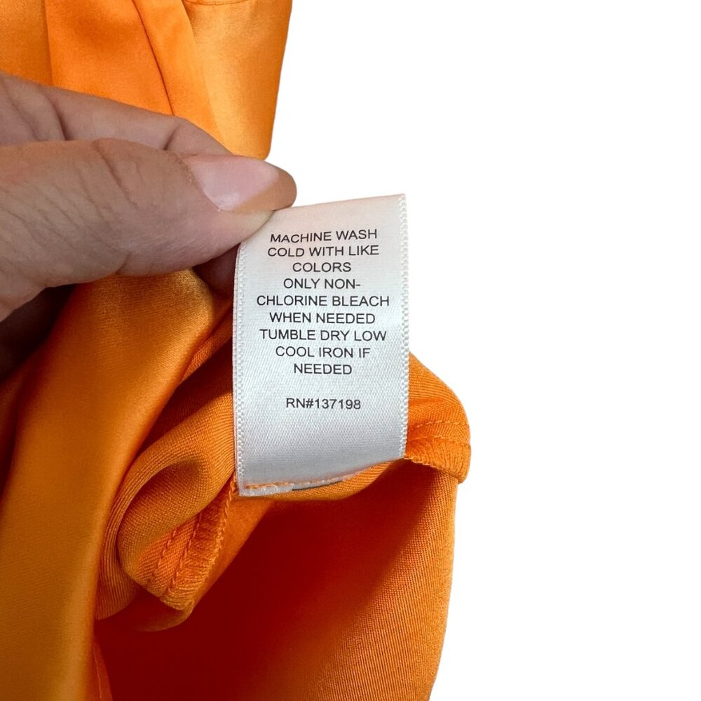 NWT House of Harlow 1960 + Revolve Orange Long Sleeve Shirt Dress. Woman's Sz M - Picture 8 of 9